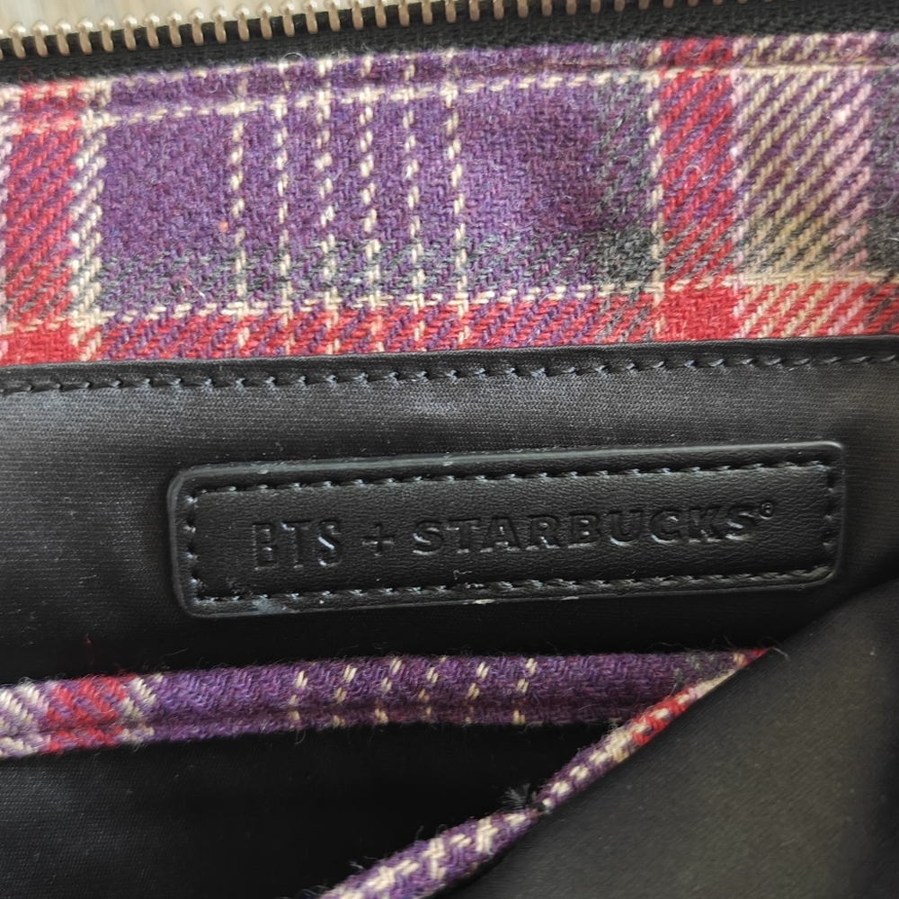 BTS X Starbucks Plaid Pouch - Picture 4 of 5